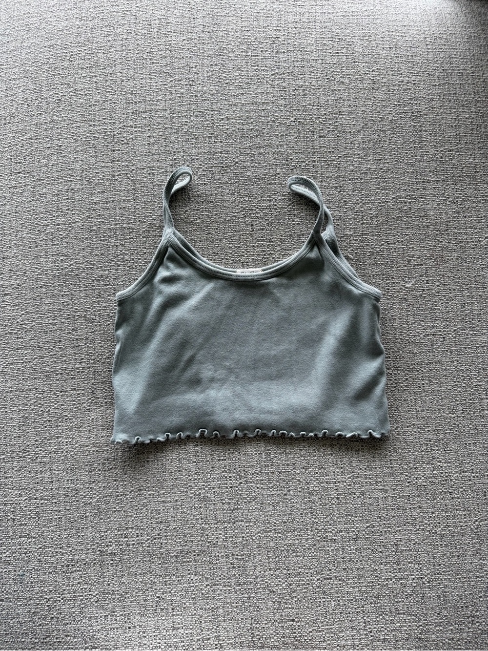 Brandy Melville Sage Green Ribbed Crop Tank